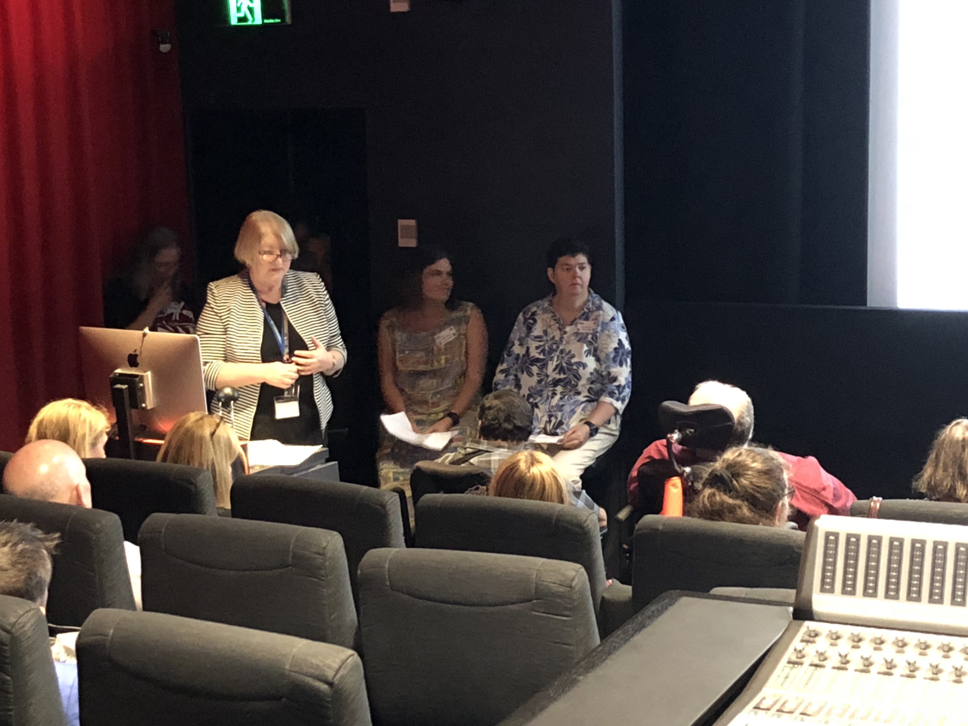 Clare O'Connor, Director-General, Department of Communities, Disability Services and Seniors presenting to people in a room