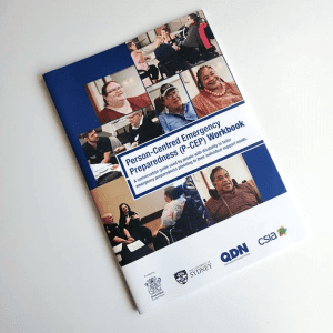 An image of the Person-Centred Emergency Preparedness(P-CEP) Workbook.