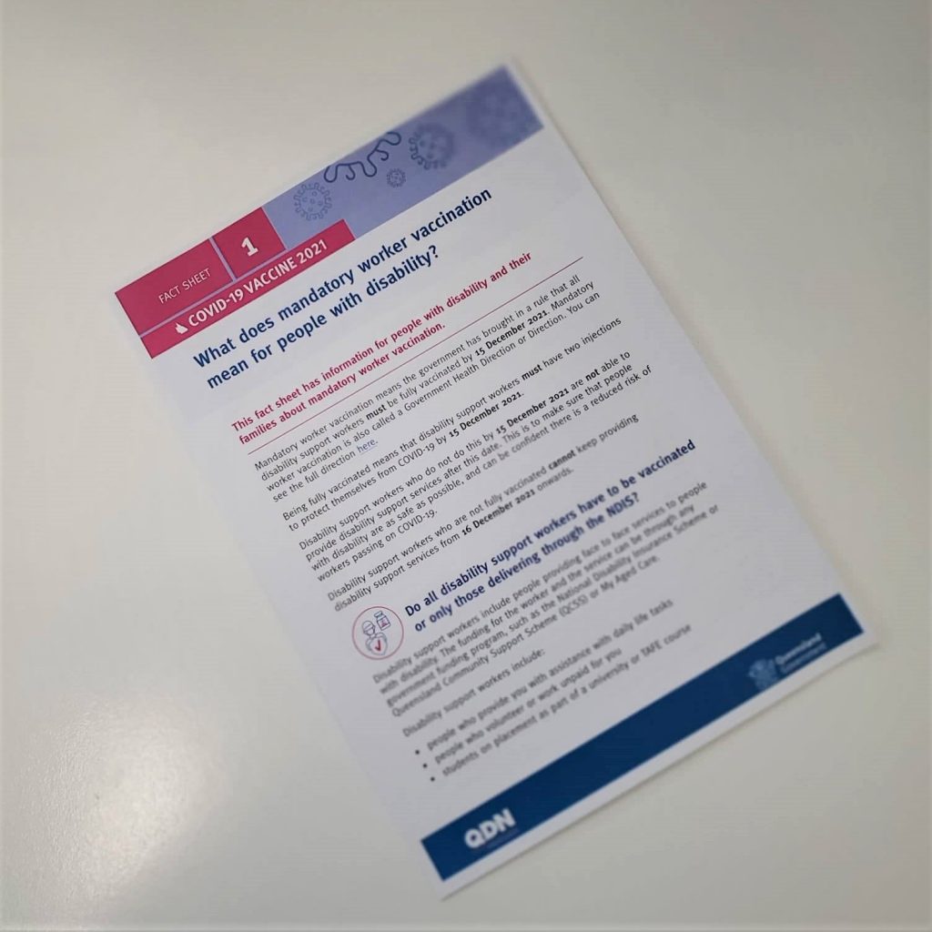 Cover page of COVID-19 Vacination Fact sheet